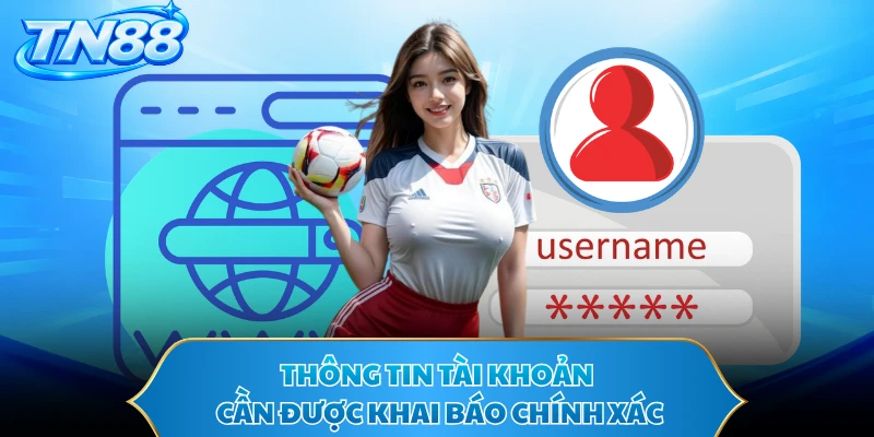 Thông tin tài khoản cần được khai báo chính xác